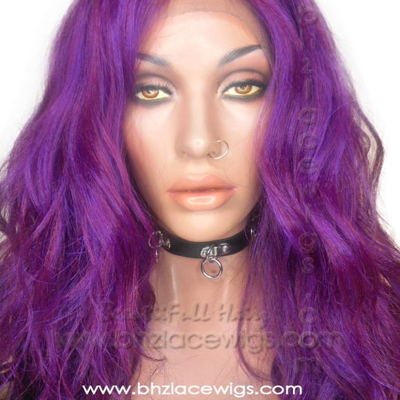 NEW! Galaxy purple wig purple lace front wig main image 6